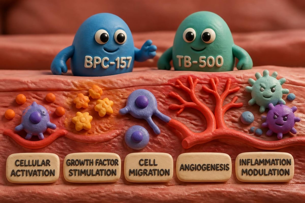 Tissue repair peptide mechanisms