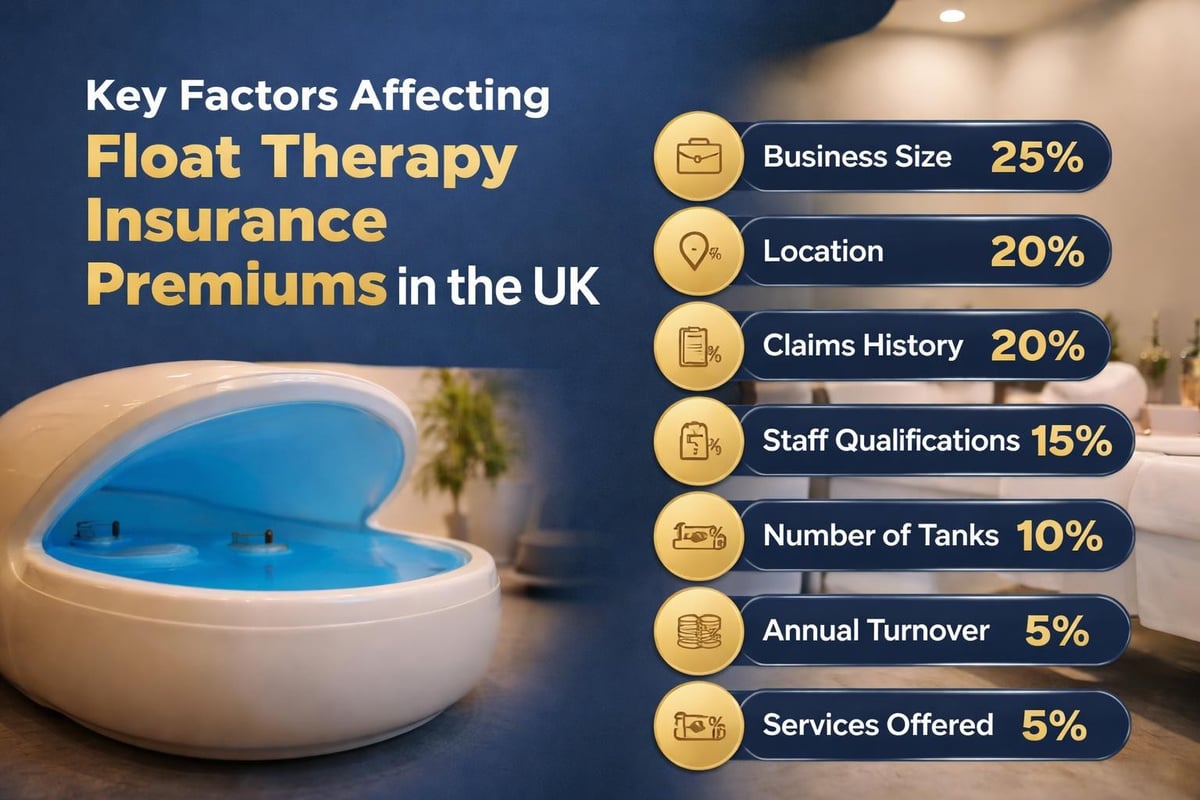 Float therapy insurance cost factors infographic
