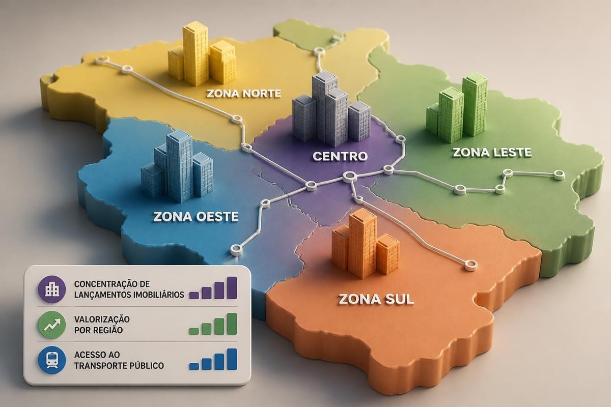 Mapa de regiões de São Paulo