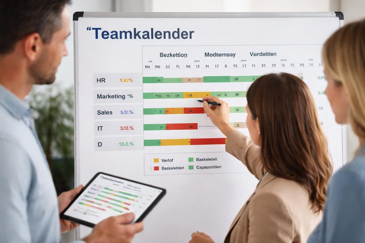 Teamkalender met verlofoverzicht