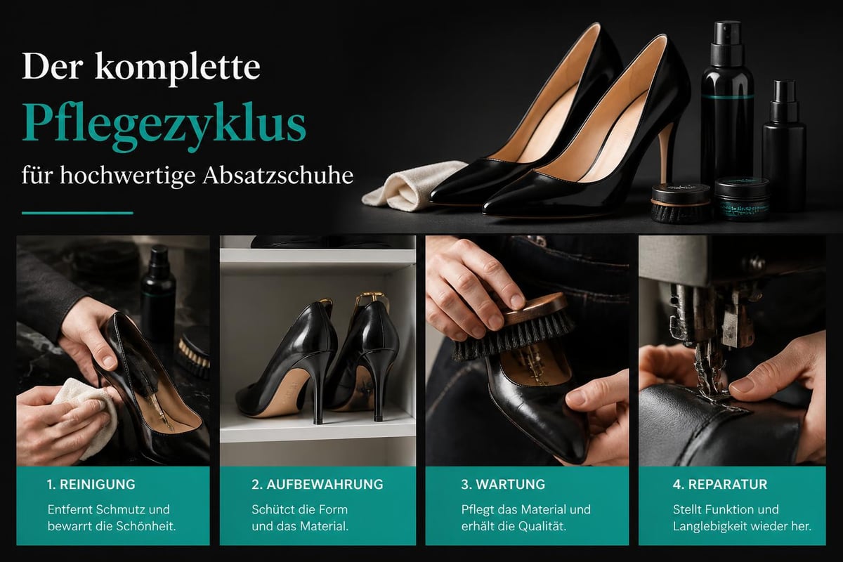 Pflegeschritte für Absatzschuhe