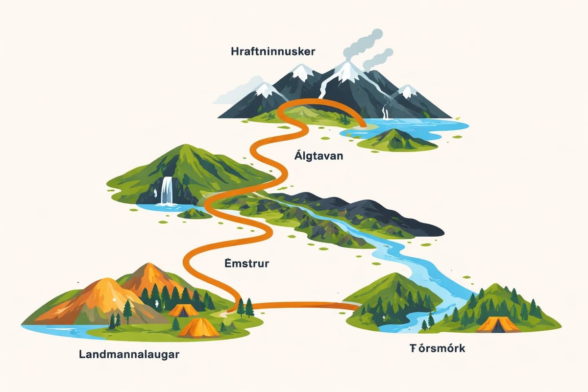Laugavegur trail stages