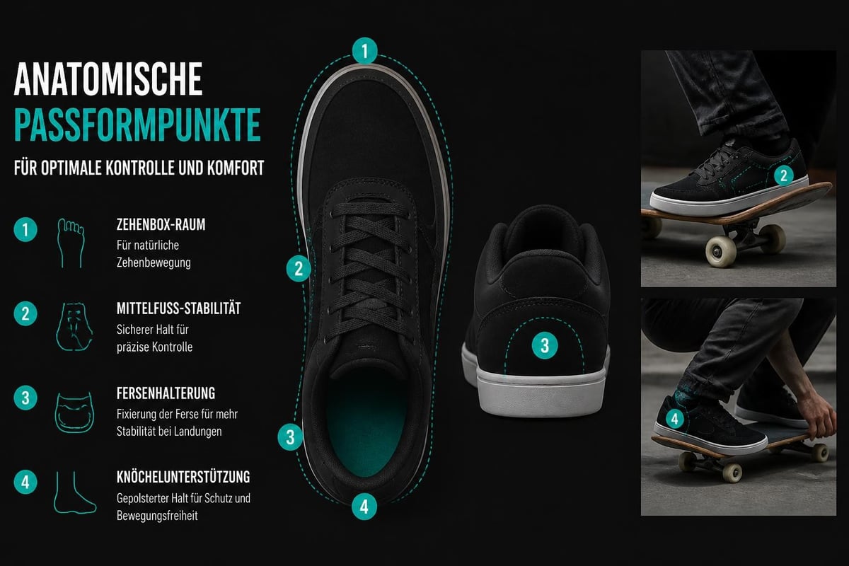 Passformkriterien Skateschuhe
