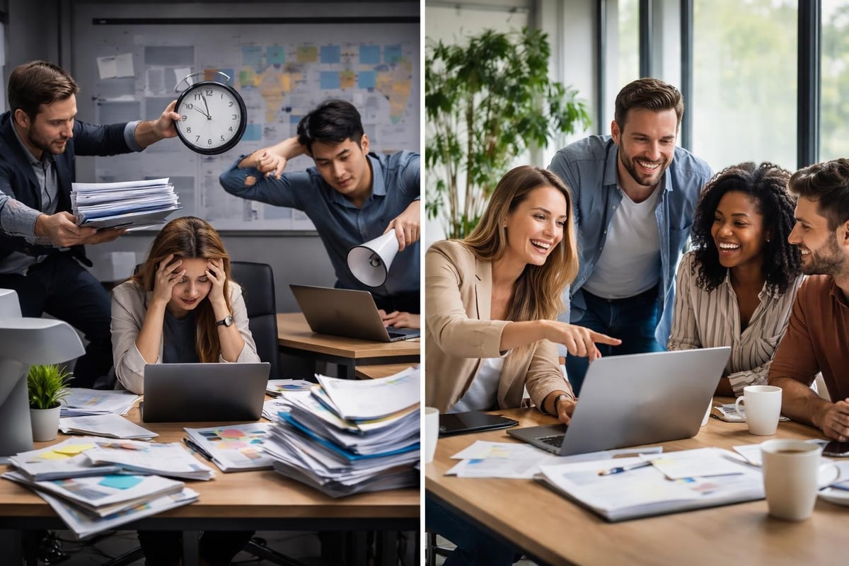 Überlastete Marketingabteilung vs. entlastetes Team