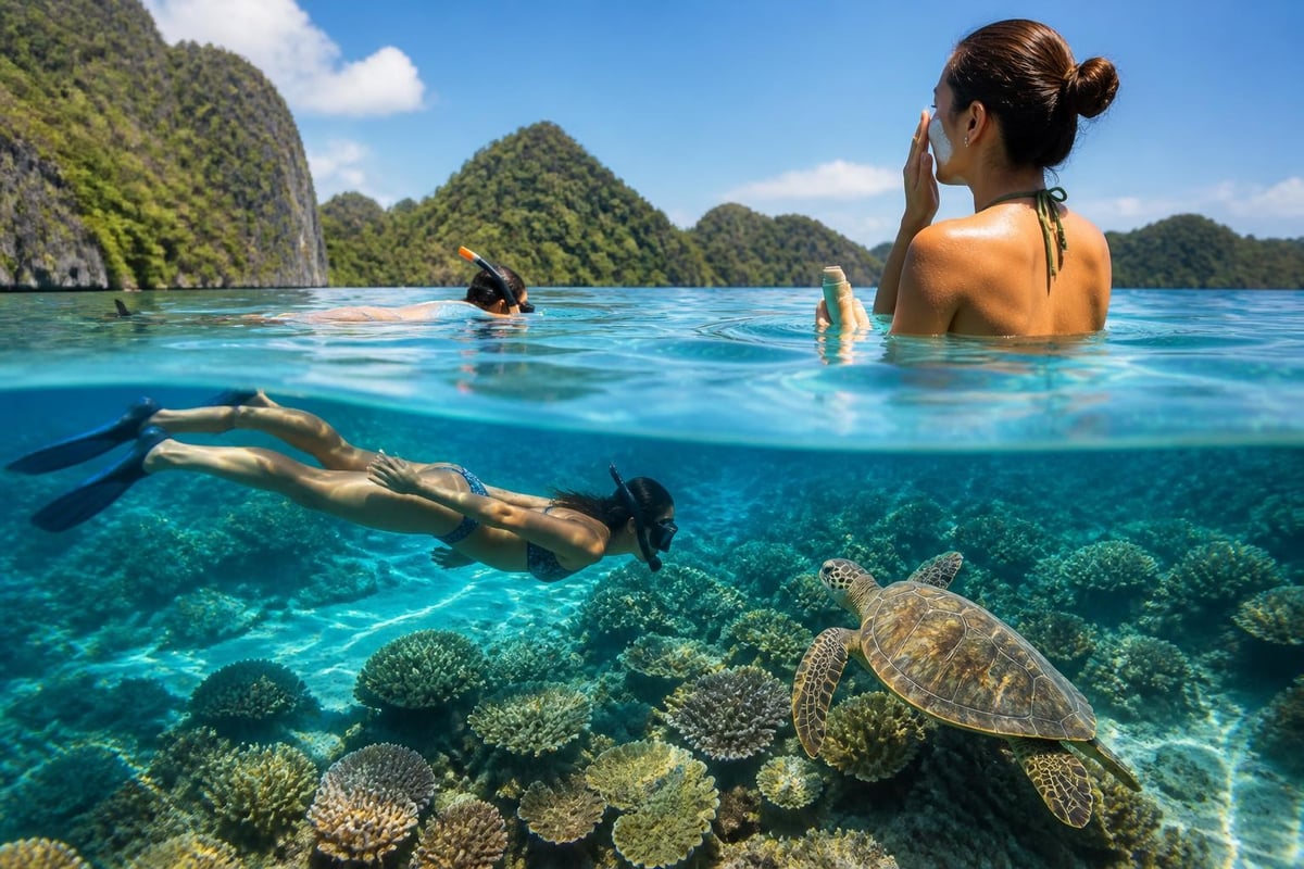 Reef-safe snorkeling practices