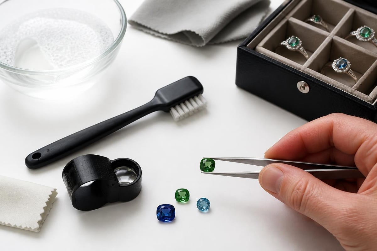 Gemstone care routine