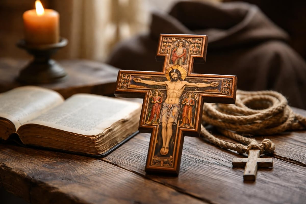 Franciscan devotion to san damiano cross