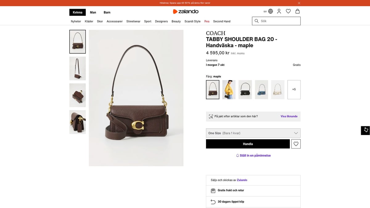 9 Snygga Dam Väskor 2025: Trendiga Val För Alla Stilar - Coach Tabby Shoulder Bag 20 – Handväska