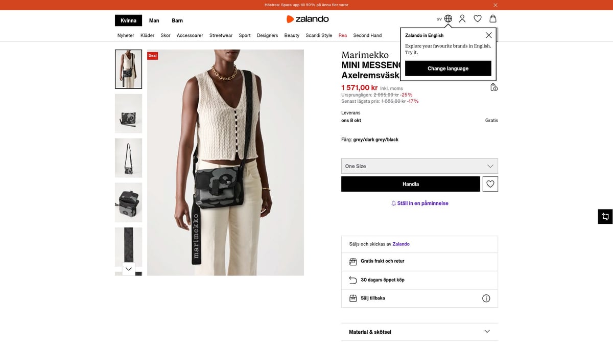 9 Snygga Dam Väskor 2025: Trendiga Val För Alla Stilar - Marimekko MINI MESSENGER UNIKKO – Axelremsväska