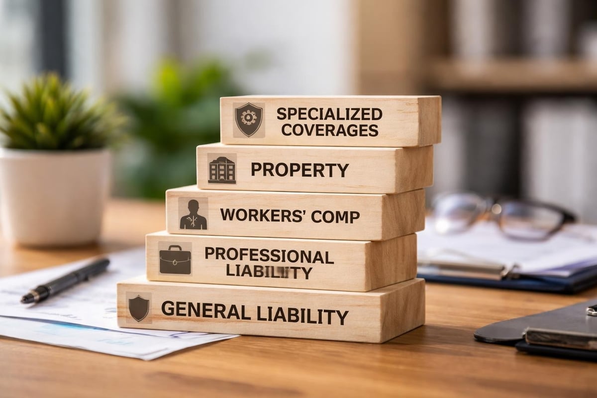 Commercial insurance coverage layers