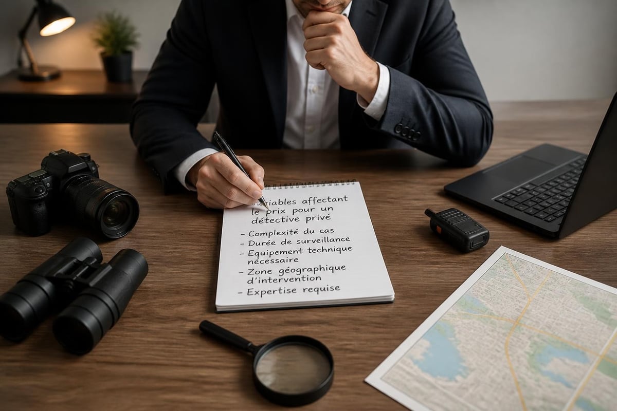 Facteurs influençant les tarifs détective
