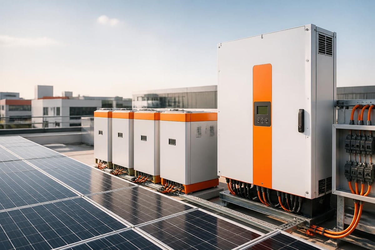 Solar panels with battery storage