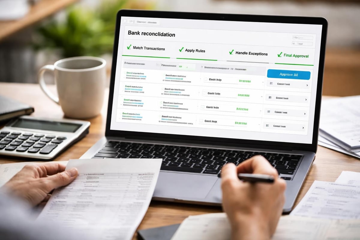 Bank reconciliation workflow