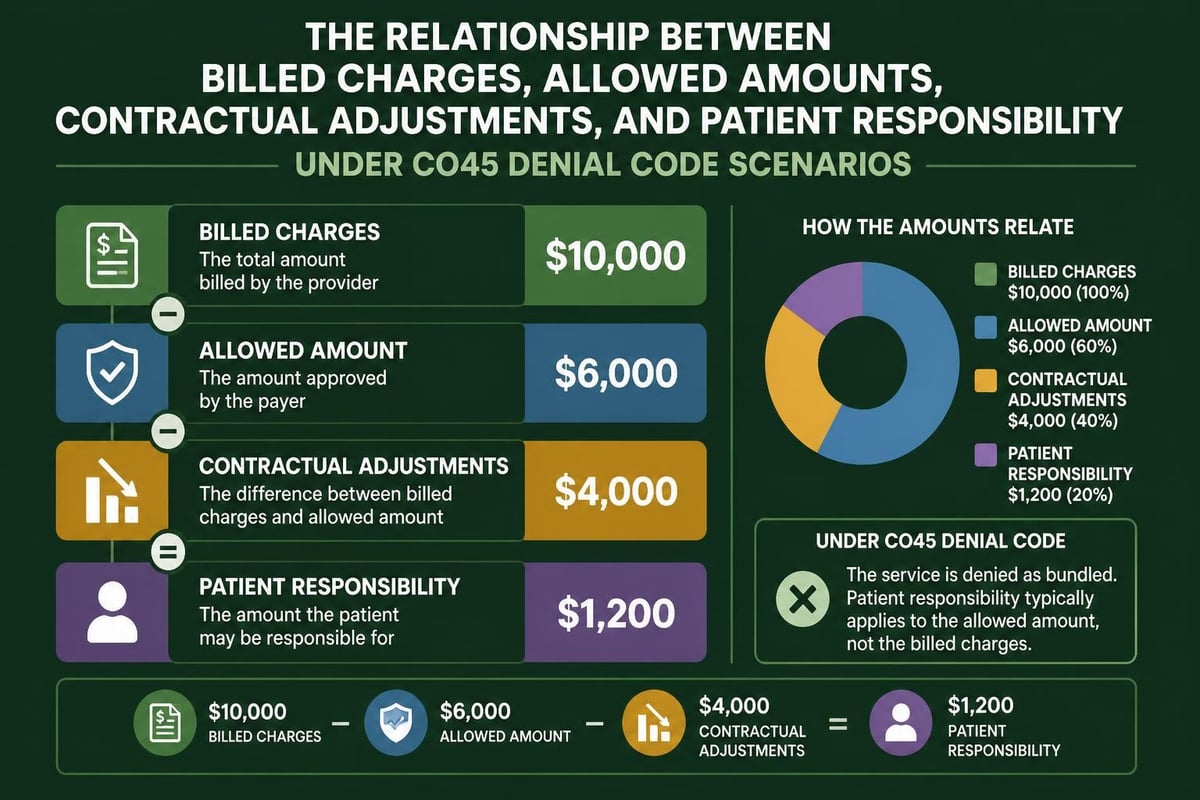 CO45 denial code breakdown