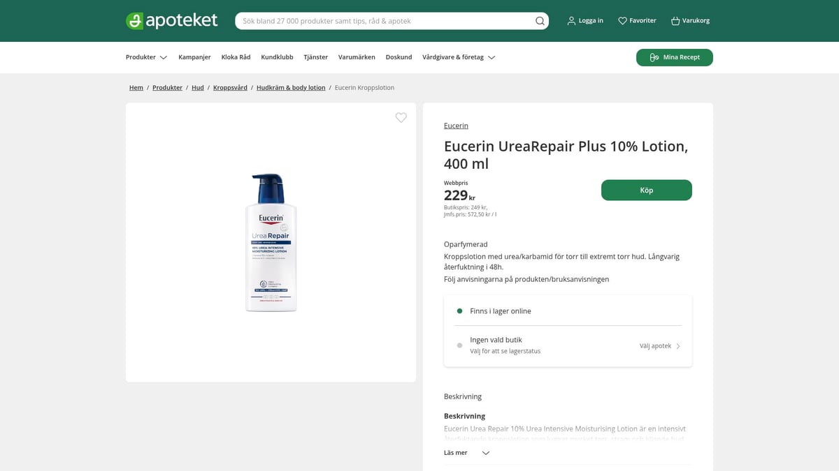 7 parasta voidetta kuivalle iholle 2026 – parhaat vinkit silkinpehmeään ihoon - Eucerin UreaRepair Plus 10% voide, 400 ml – Tehokas kosteus erittäin kuivalle iholle