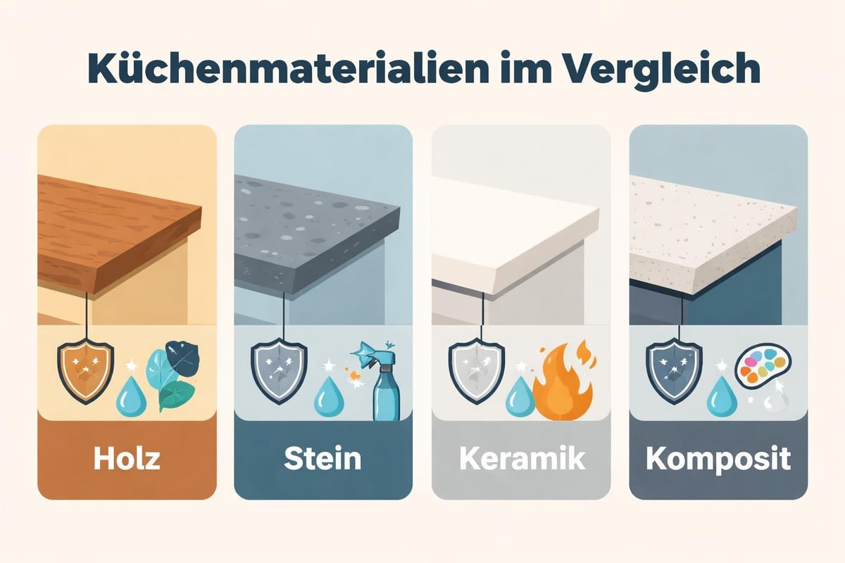 Küchenausstattung Materialien