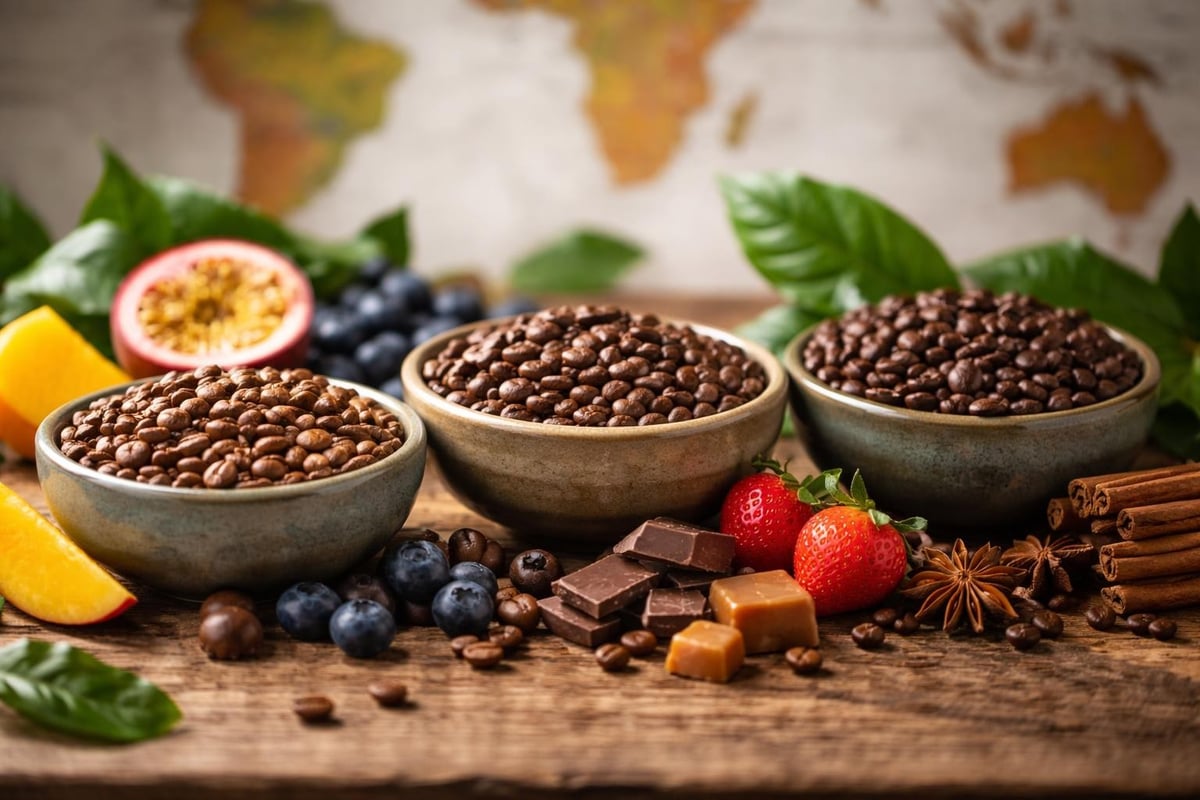 Coffee origin regions and flavor balance