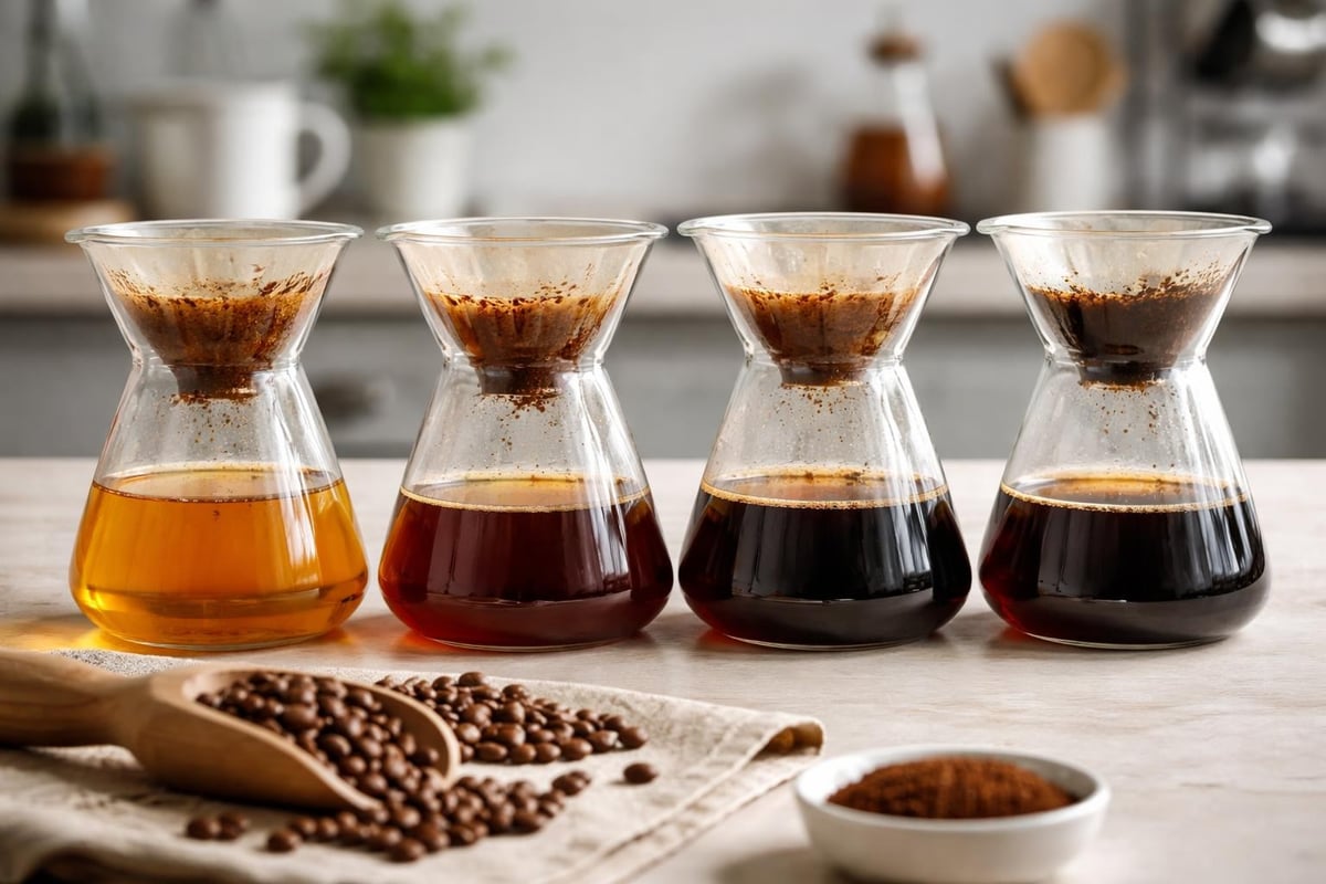 Coffee brewing ratios and balance
