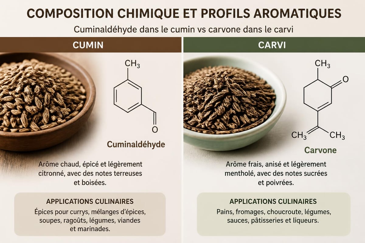 Profils aromatiques comparés
