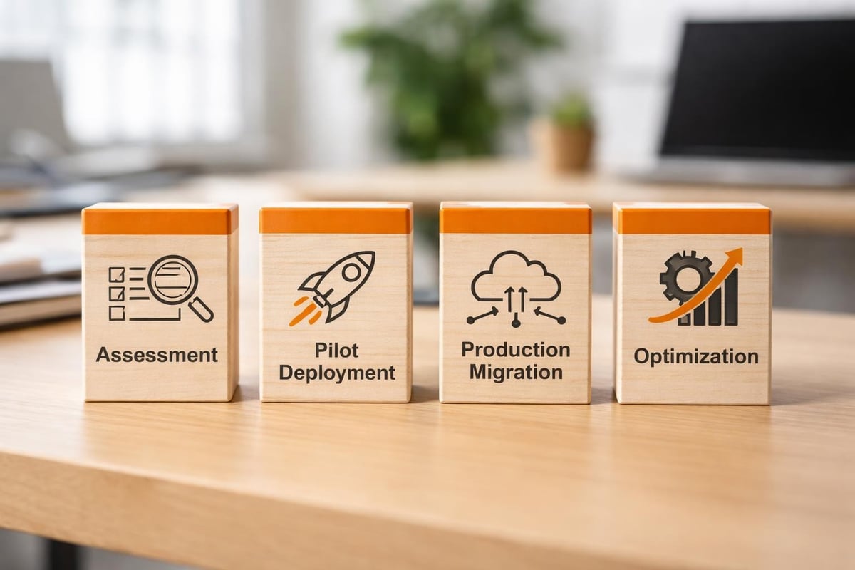 Hybrid cloud migration phases