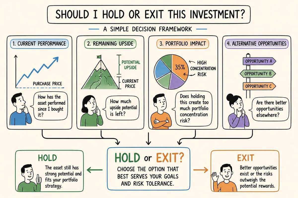 Hold versus sell decision matrix