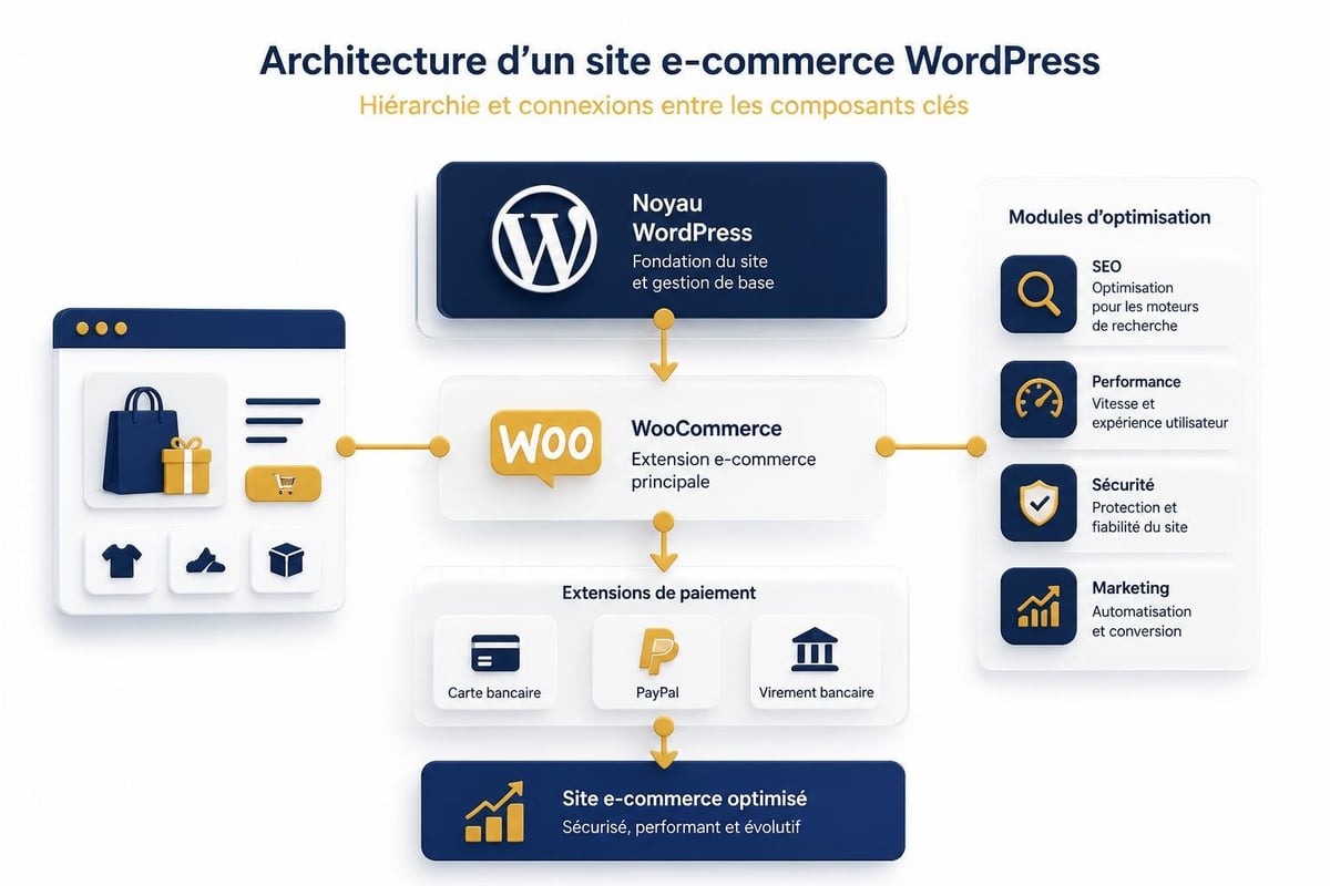 Structure modulaire WordPress WooCommerce