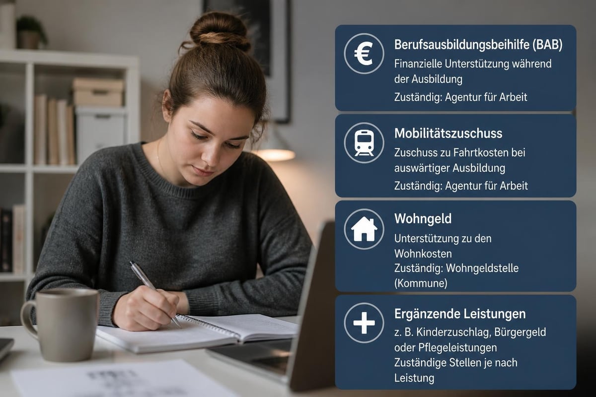 Finanzielle Unterstützungssysteme für Auszubildende