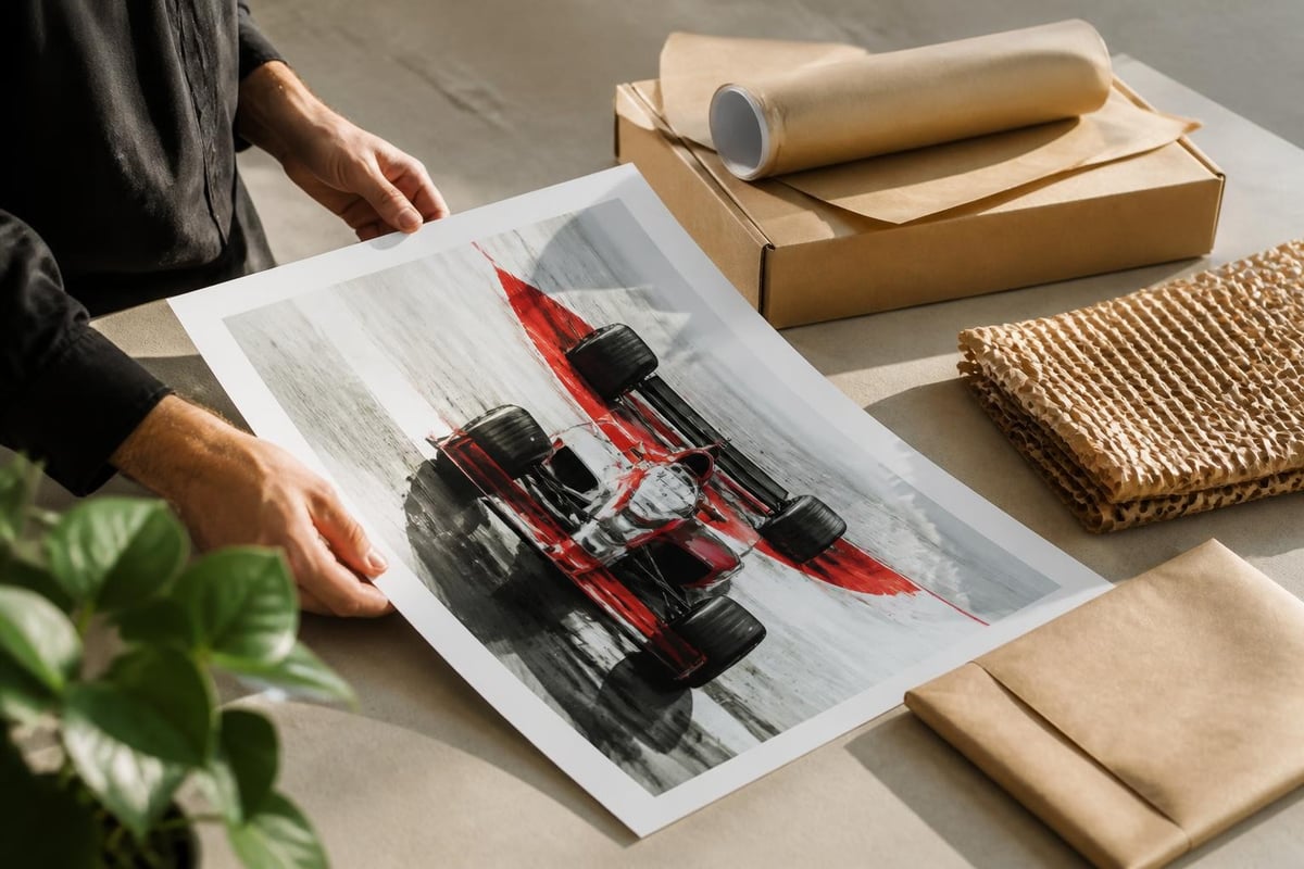 Sustainable F1 print production