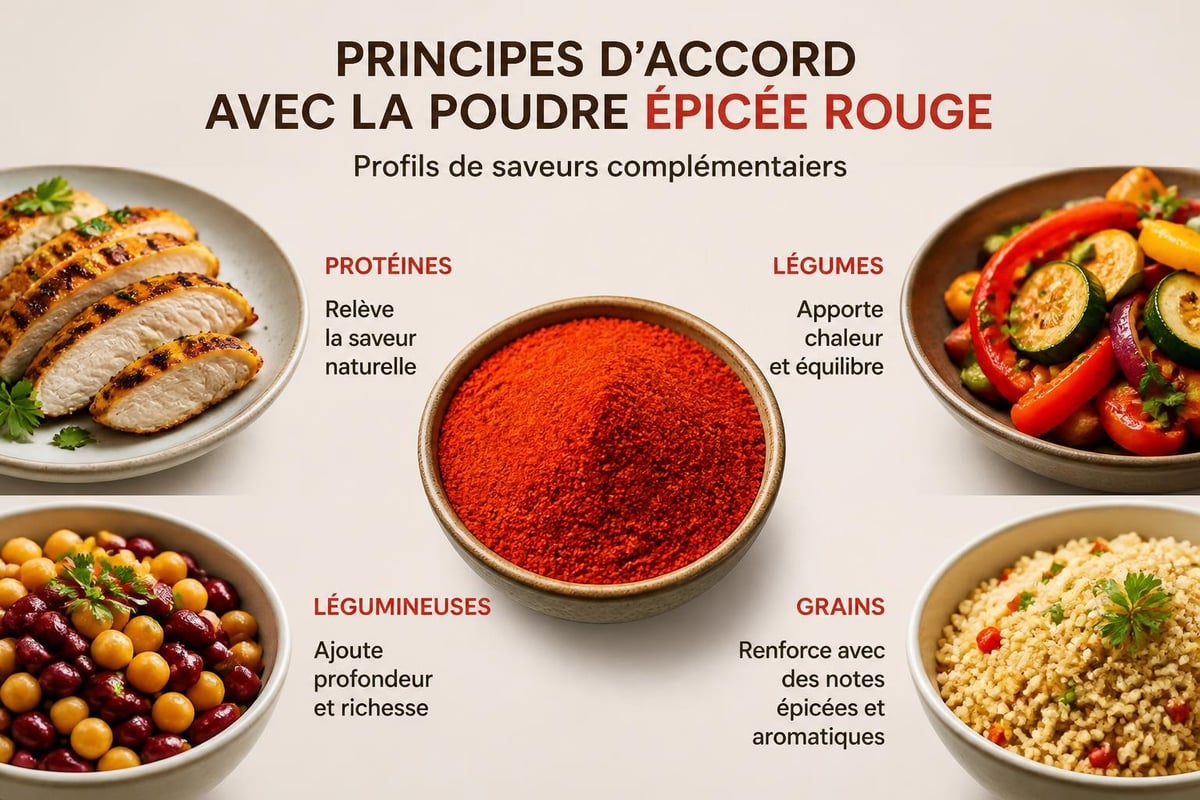 Accords culinaires épices rouges