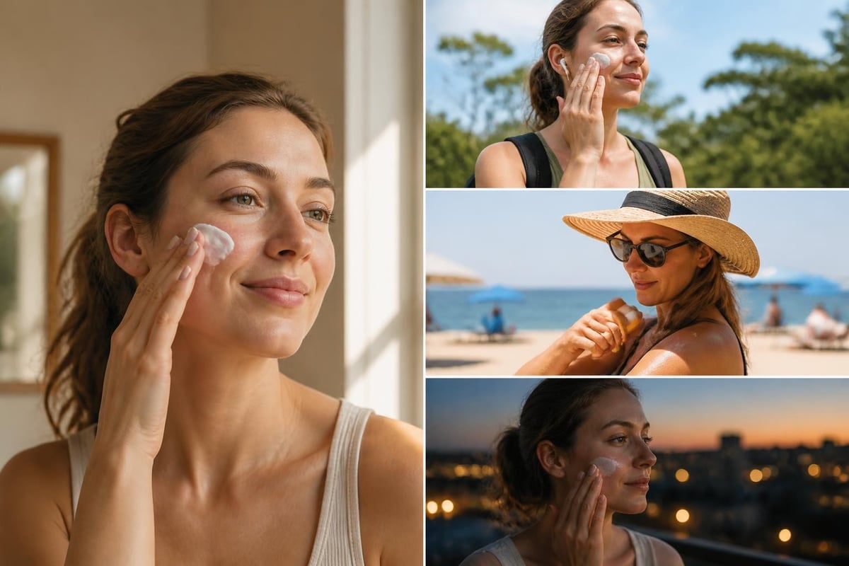 Daily sun protection routine