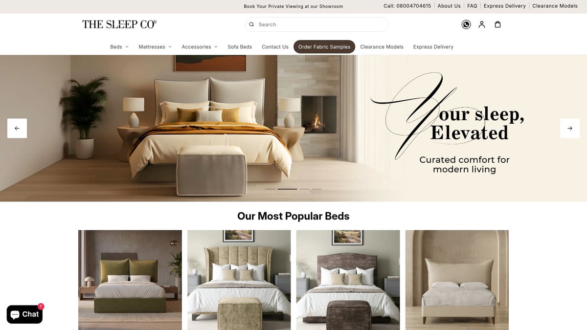 7 Stylish Fabric Double Bed Ideas for Your Bedroom 2026 - The Sleep Co® Princess Double Bed – Modern Elegance and Comfort