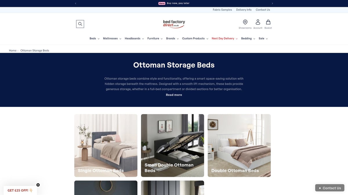 7 Stylish Fabric Double Bed Ideas for Your Bedroom 2026 - Bed Factory Direct Ottoman Storage Fabric Bed – Space-Saving Solution