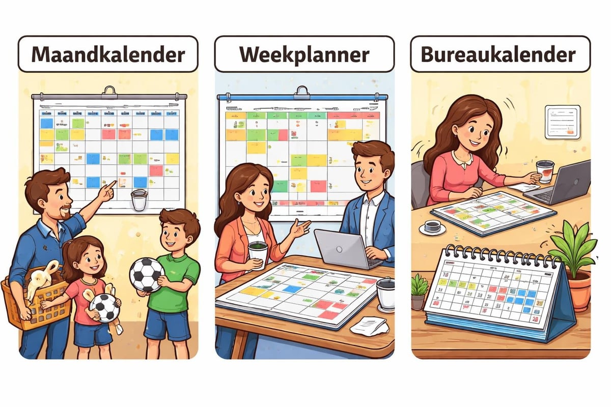 Kalenderformaten vergelijking