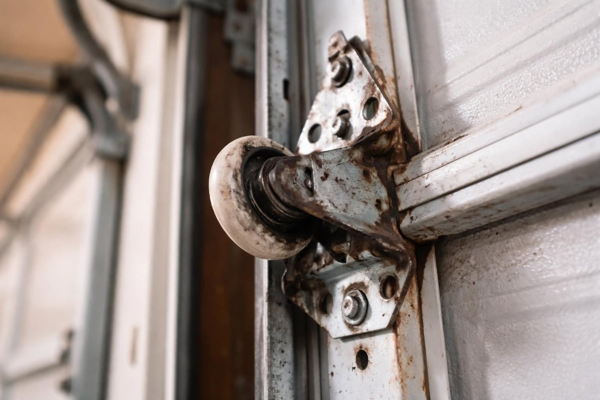 Garage door roller and hinge replacement