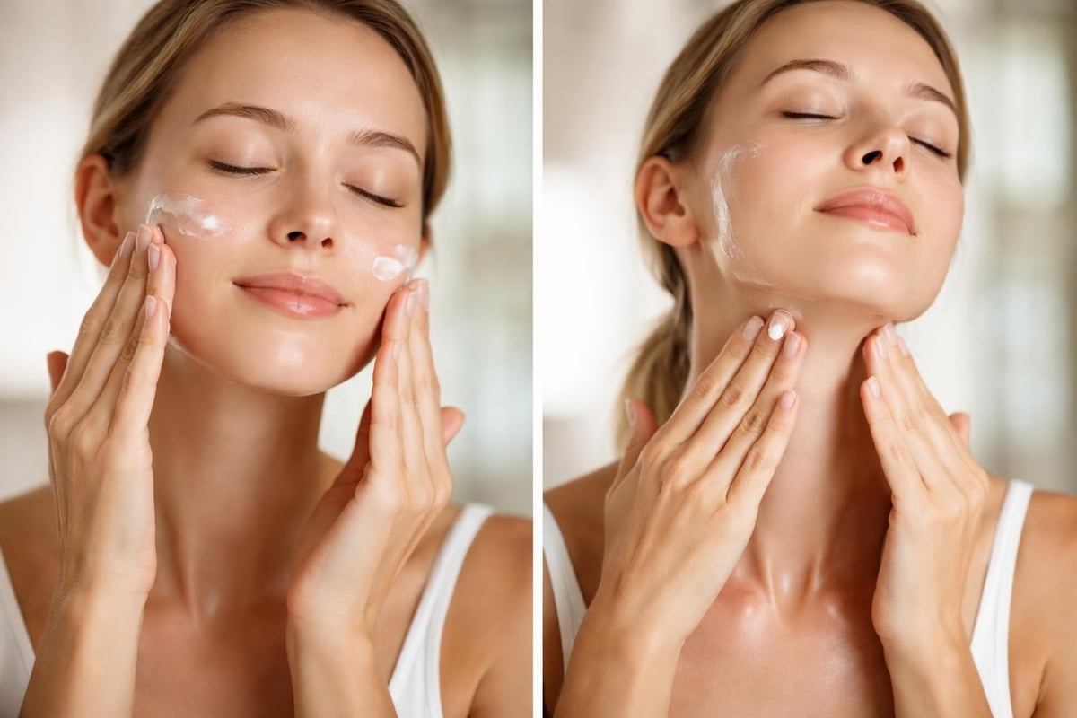 Moisturiser application technique