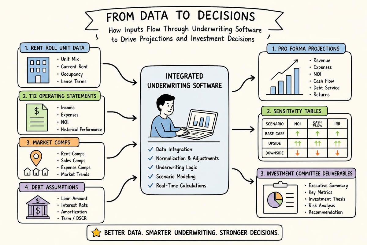 Multifamily underwriting data flow