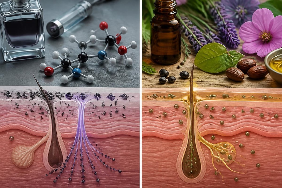 Comparison of synthetic vs natural beard oil ingredients