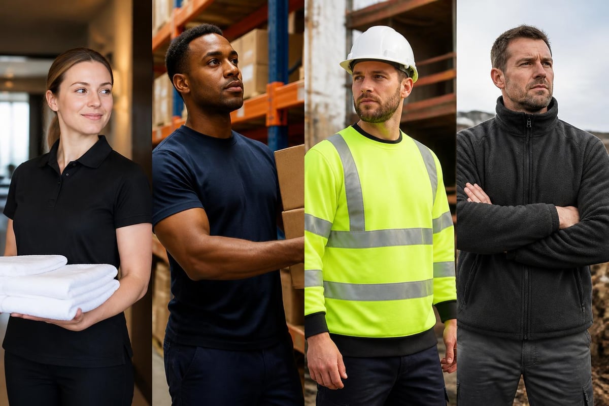 Workwear top categories by industry