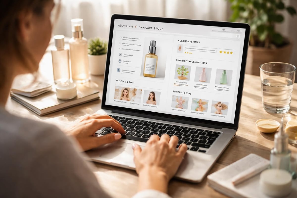 Digital skincare shopping benefits