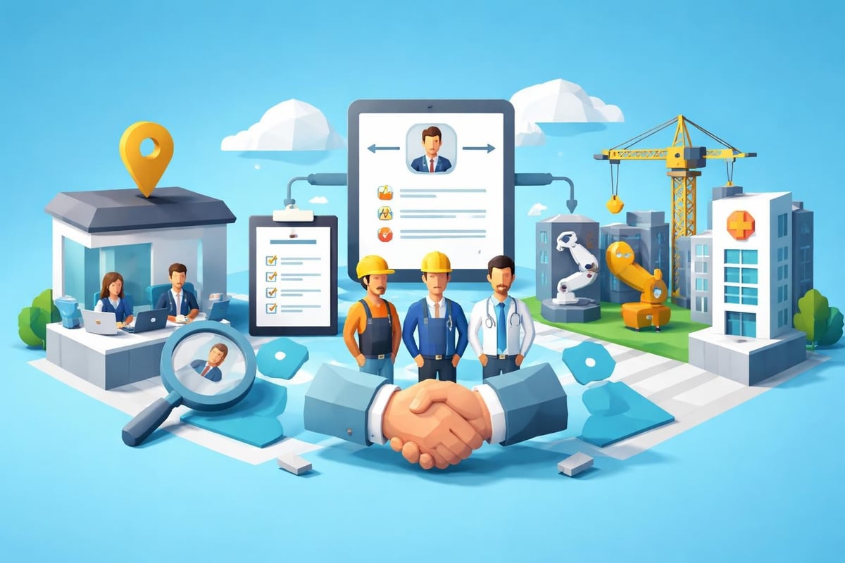 Temp agency matching process