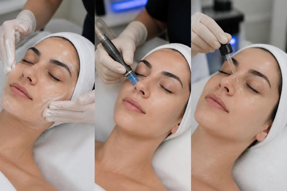 HydraFacial treatment steps