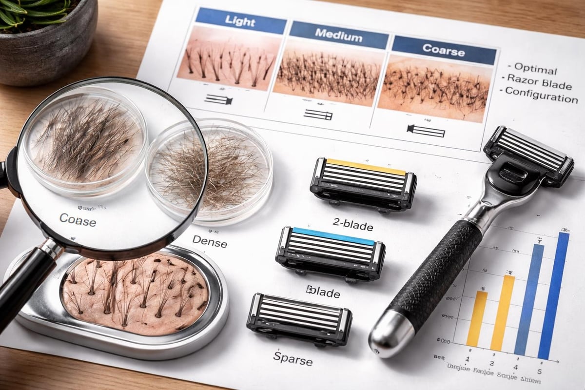 Beard density and razor selection