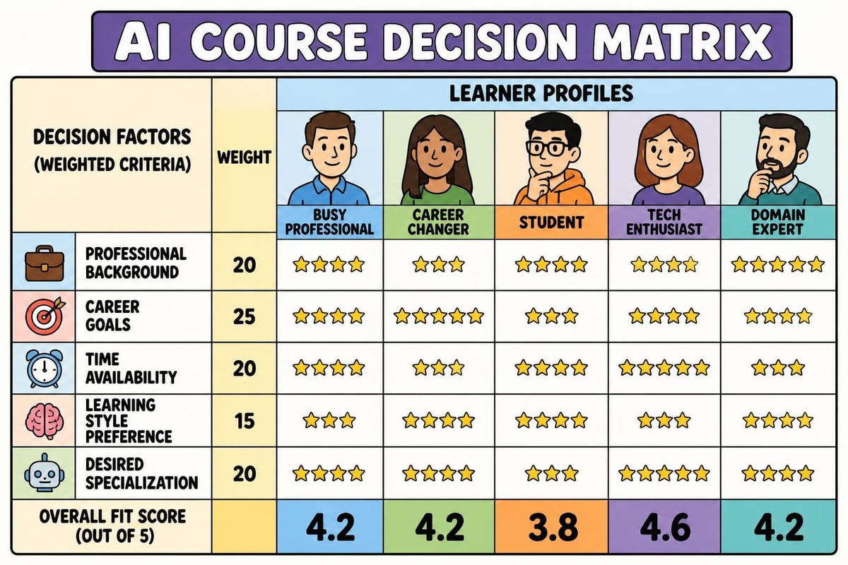 AI course comparison framework