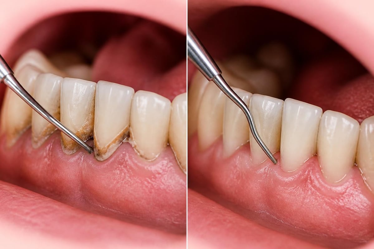 Procedimento de deep cleaning dental