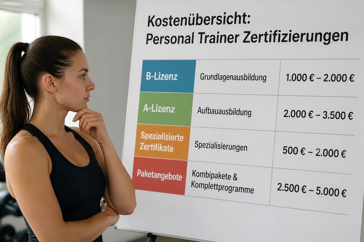 Kostenstruktur Personal Trainer Ausbildung