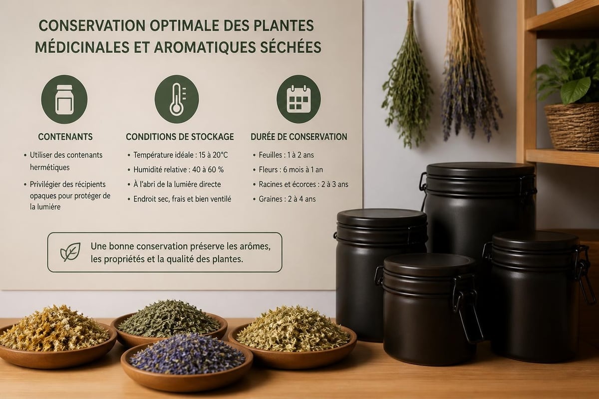Conservation plantes séchées