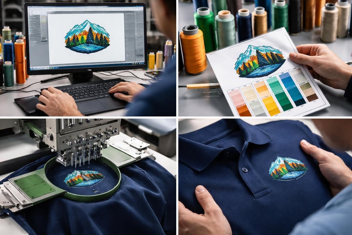 Embroidery design process