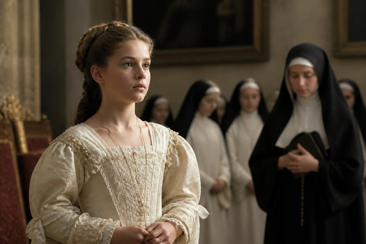 Young Imelda entering convent life