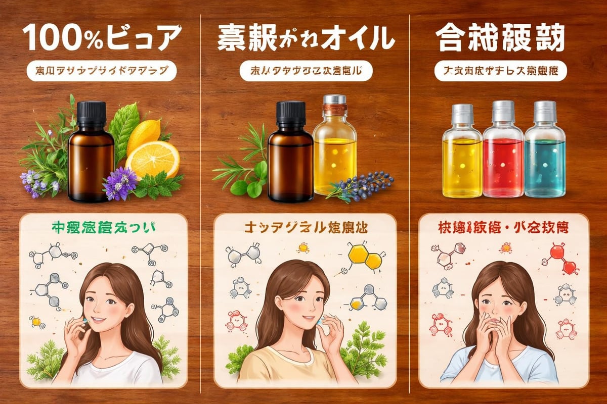 エッセンシャルオイルの純度レベル比較