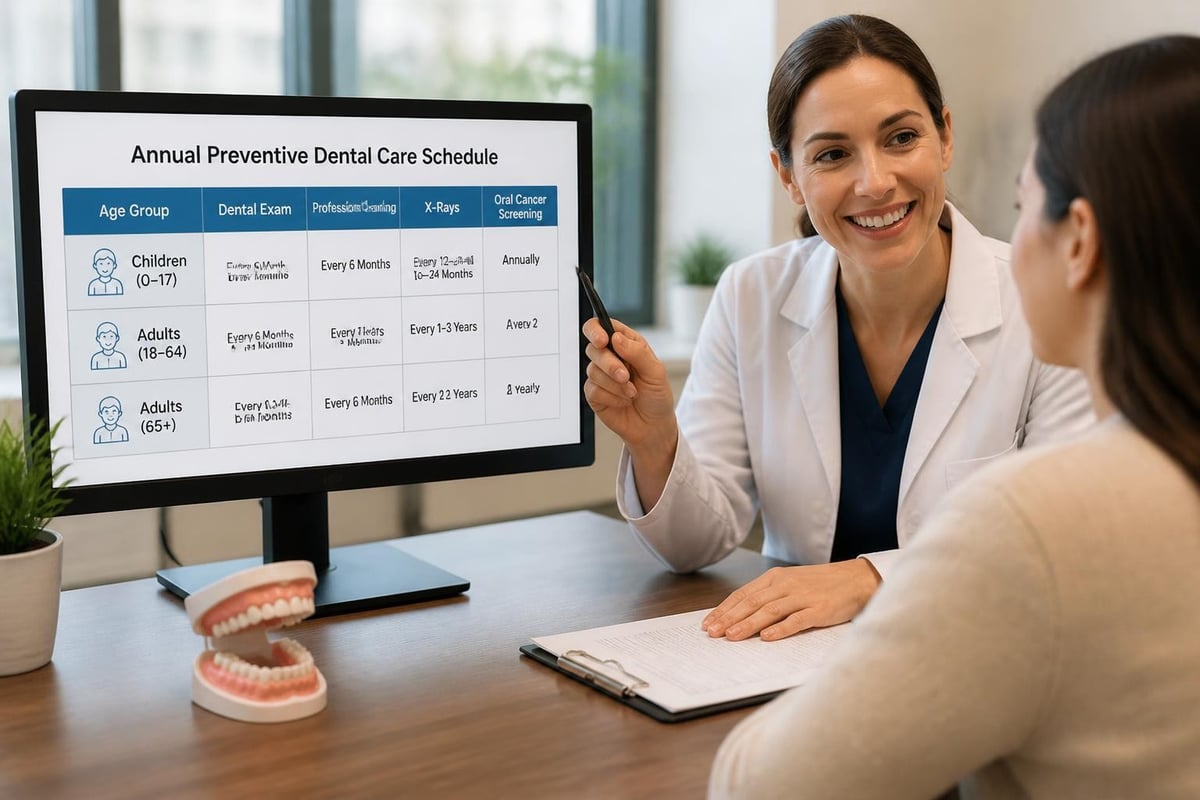 Preventive dental care timeline